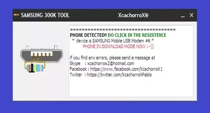 Samsung 300K Tool interface screenshot