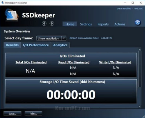 SSDkeeper Home 2.0.52.0 interface screenshot