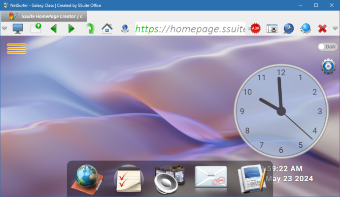 SSuite NetSurfer Web Browser 2.26.12.4 interface screenshot