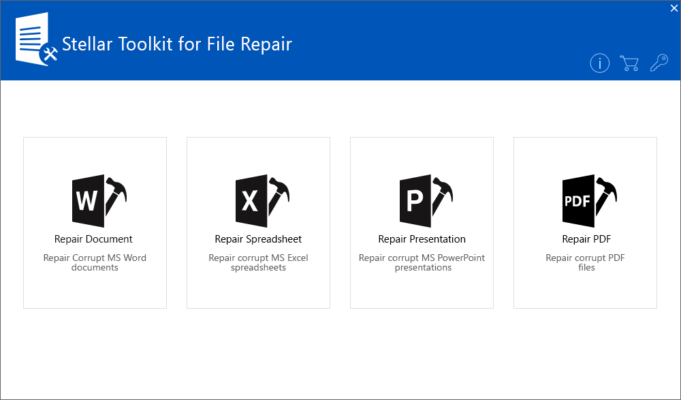 Stellar Toolkit for File Repair 2.5.0.0 interface screenshot