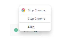 Stop Chrome 2.0.15 interface screenshot
