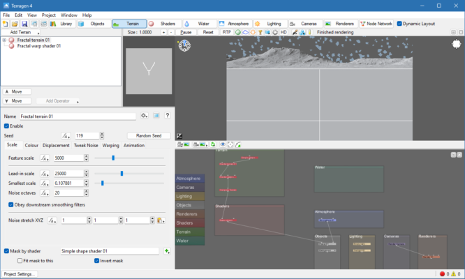 Terragen Pro 4.8.23 interface screenshot