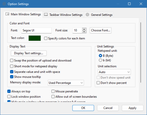 TrafficMonitor 1.85 interface screenshot