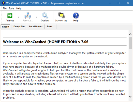 WhoCrashed 7.06 – Diagnose Windows Crashes Easily – لقطة من الشرح