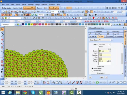 Wilcom E2 interface screenshot