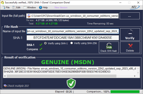 Windows and Office Genuine ISO Verifier 12.24.48.25 – A snapshot of the explanation