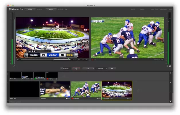 Wirecast 16.5.0 interface screenshot